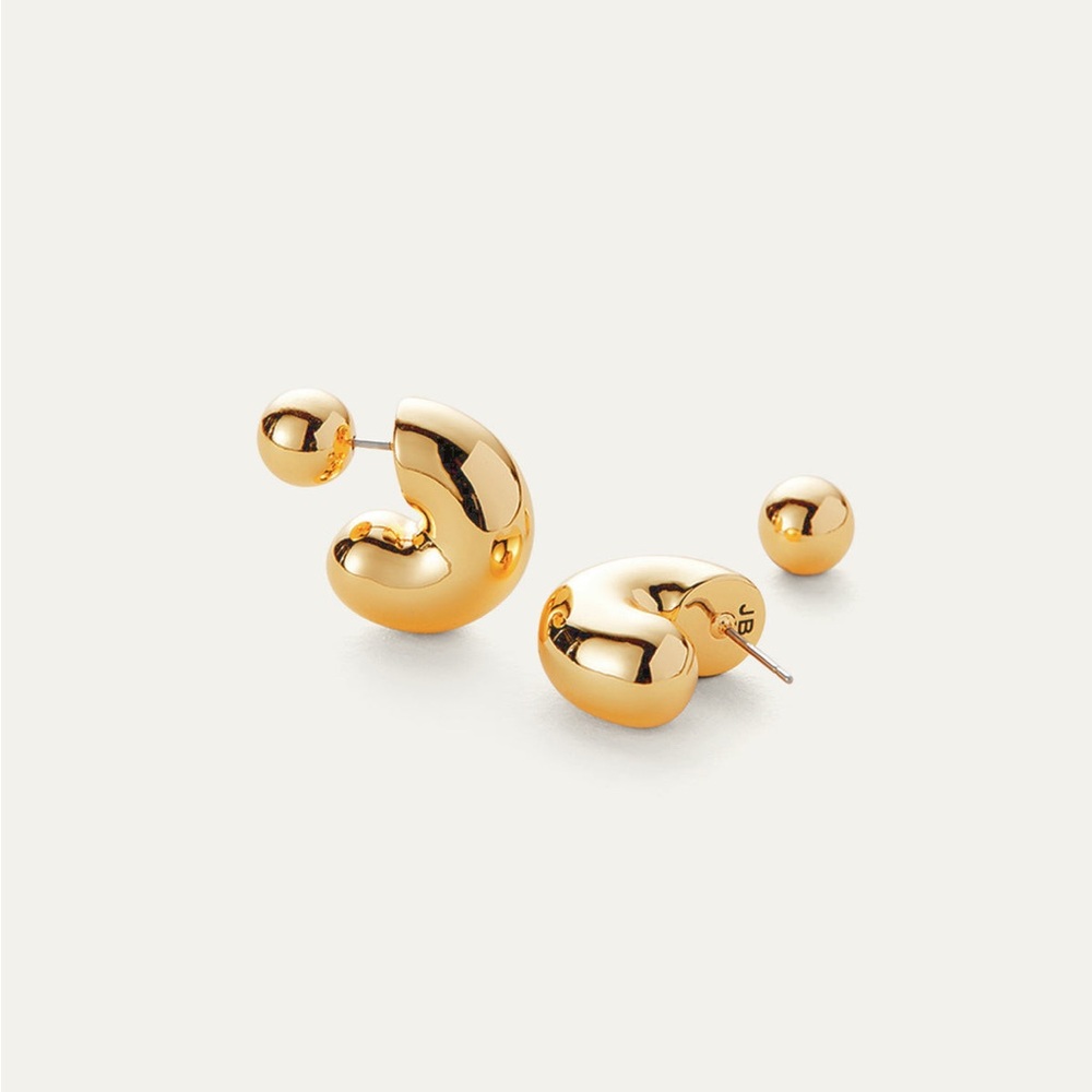 Jenny Bird Gold Sculptural Earrings